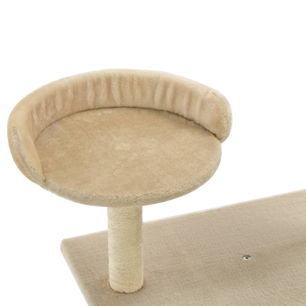 Bézs macskabútor szizál kaparófákkal 95 cm - Image 5