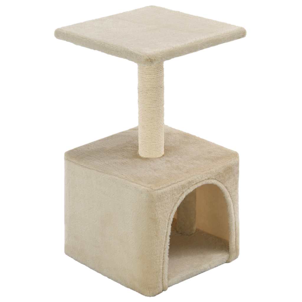 Bézs macskabútor szizál kaparófával 55 cm - Image 2