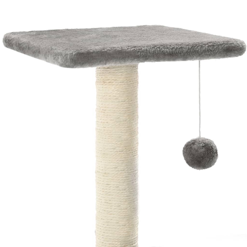 Szürke macskabútor szizál kaparófákkal 65 cm - Image 4