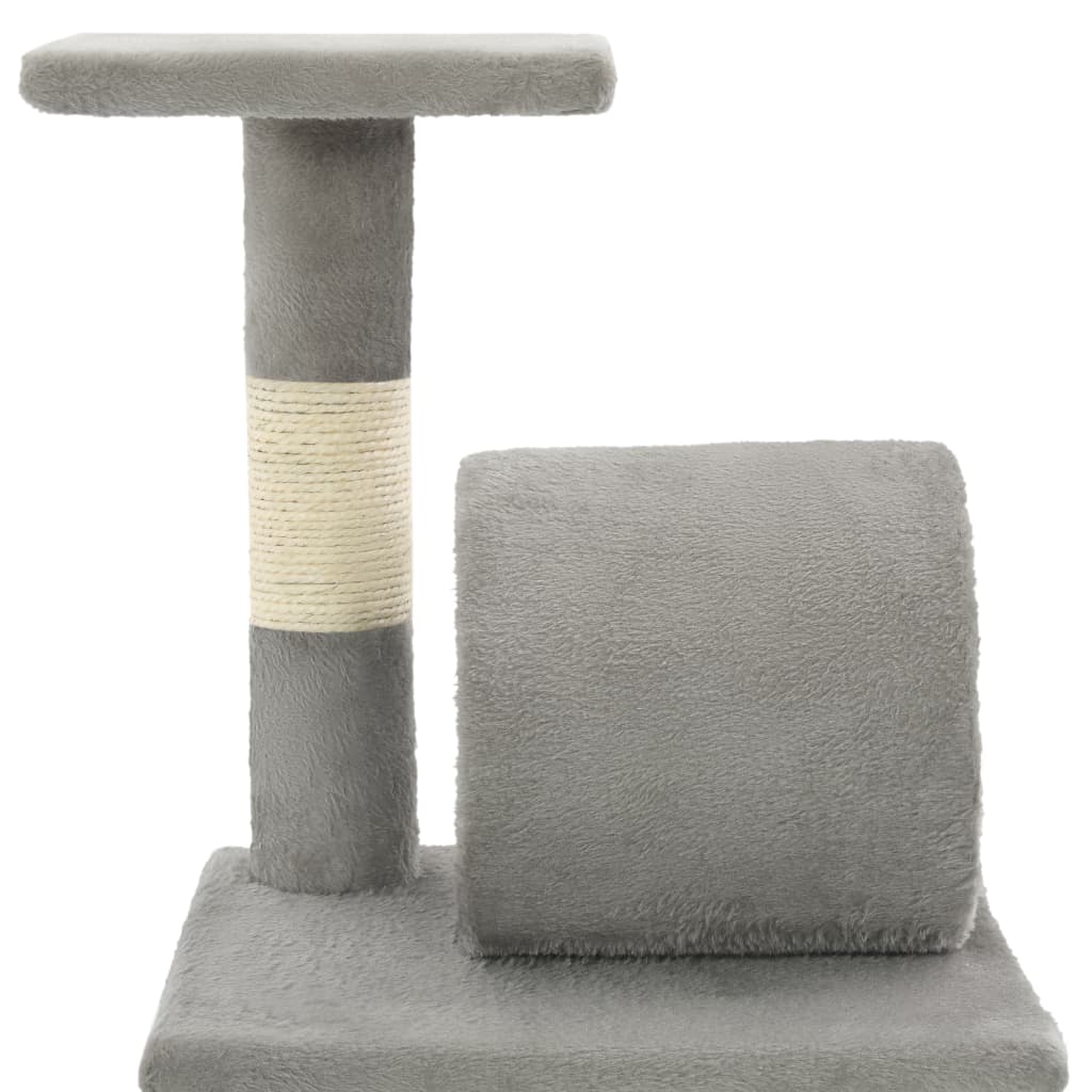 Szürke macskabútor szizál kaparófákkal 65 cm - Image 5