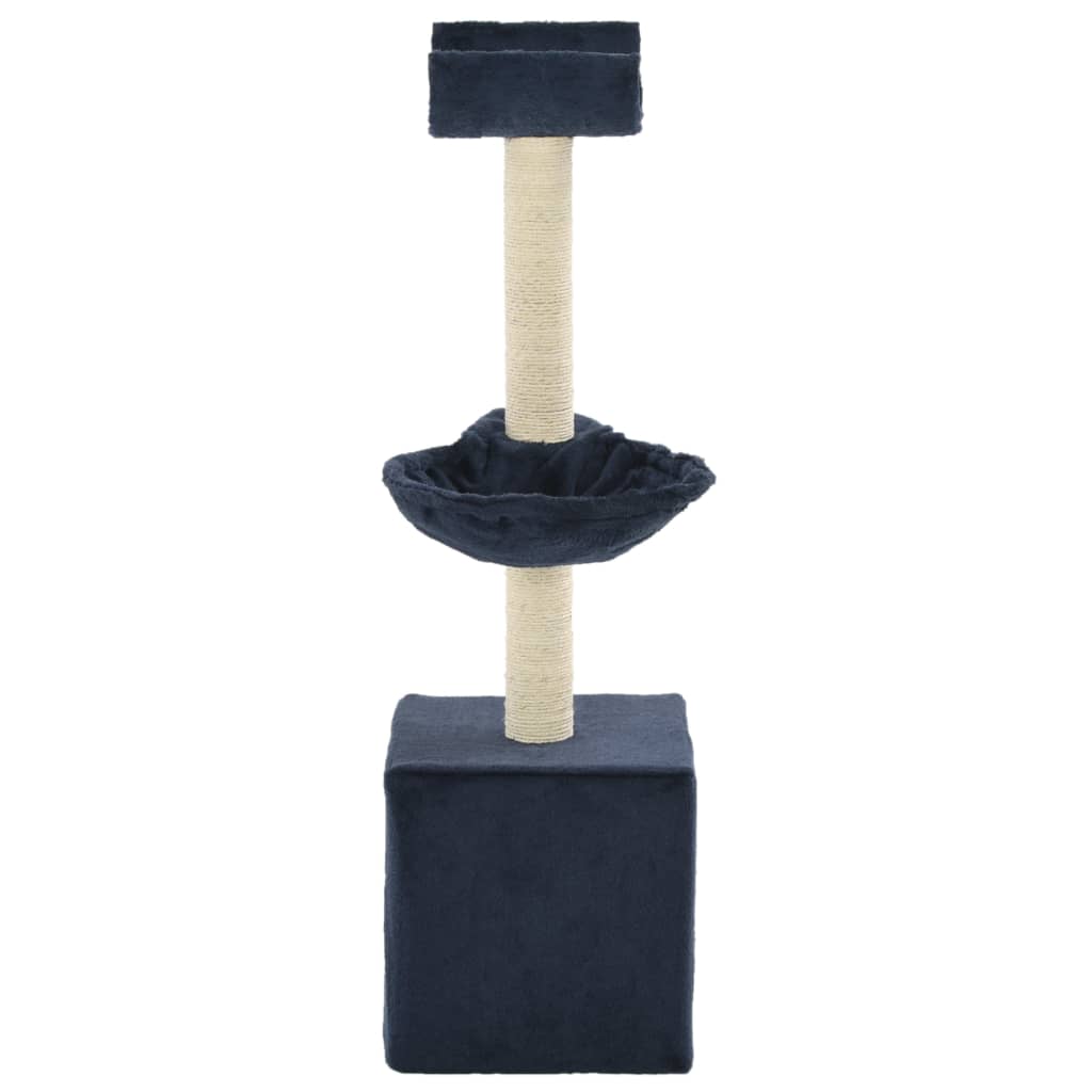 Kék macskabútor szizál kaparófákkal 105 cm - Image 2