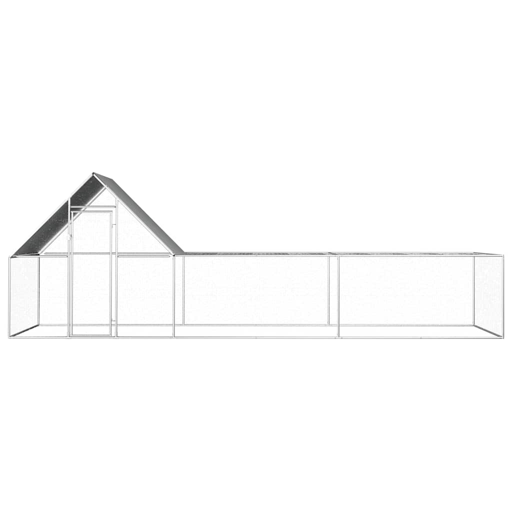 Horganyzott acél tyúkól 6 x 2 x 2 m - Image 2