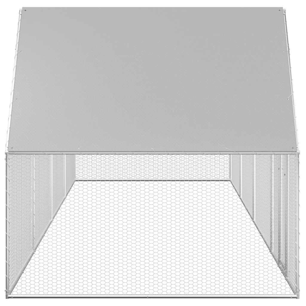 Horganyzott acél tyúkól 8 x 2 x 2 m - Image 5