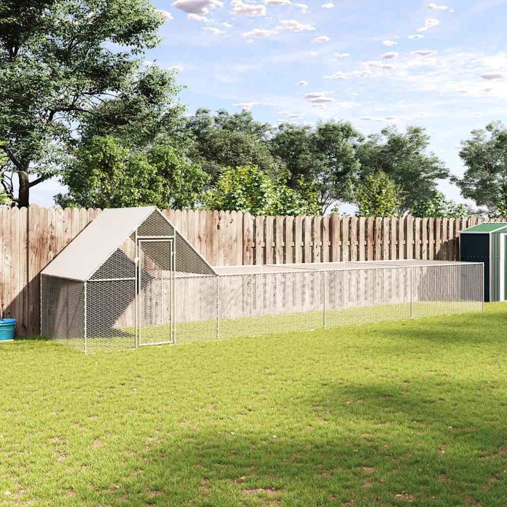 Horganyzott acél tyúkól 8 x 2 x 2 m