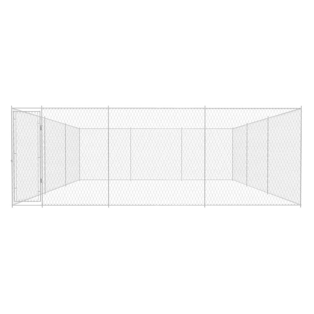 Kültéri horganyzott acél kutyakennel 570x570x185 cm - Image 2