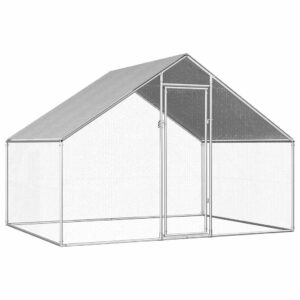 Kültéri horganyzott acél tyúkól 2,75 x 2 x 1,92 m