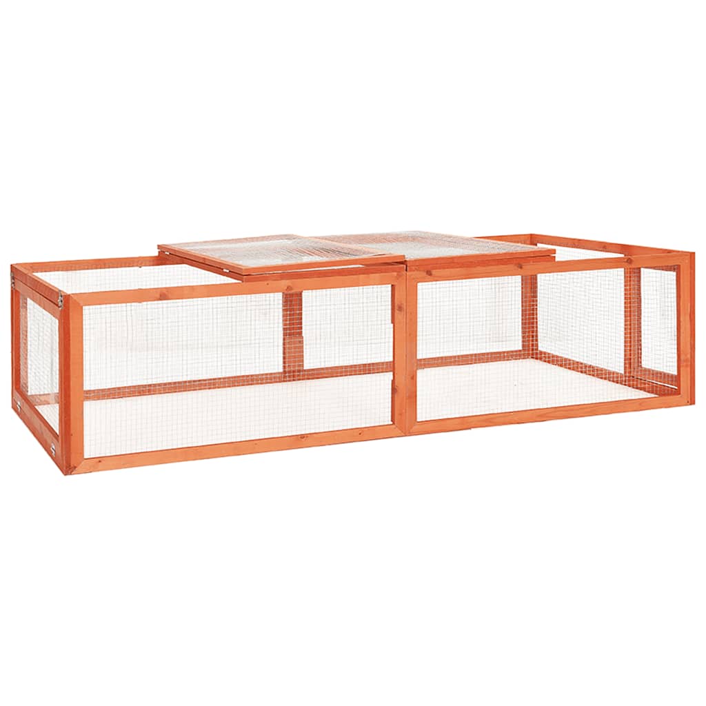 Tömör fenyőfa nyúlketrec 183 x 90 x 46,5 cm - Image 2