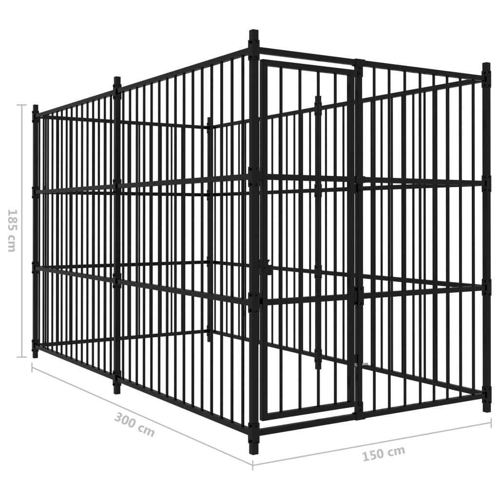 Kültéri kutyakennel 300 x 150 x 185 cm - Image 5