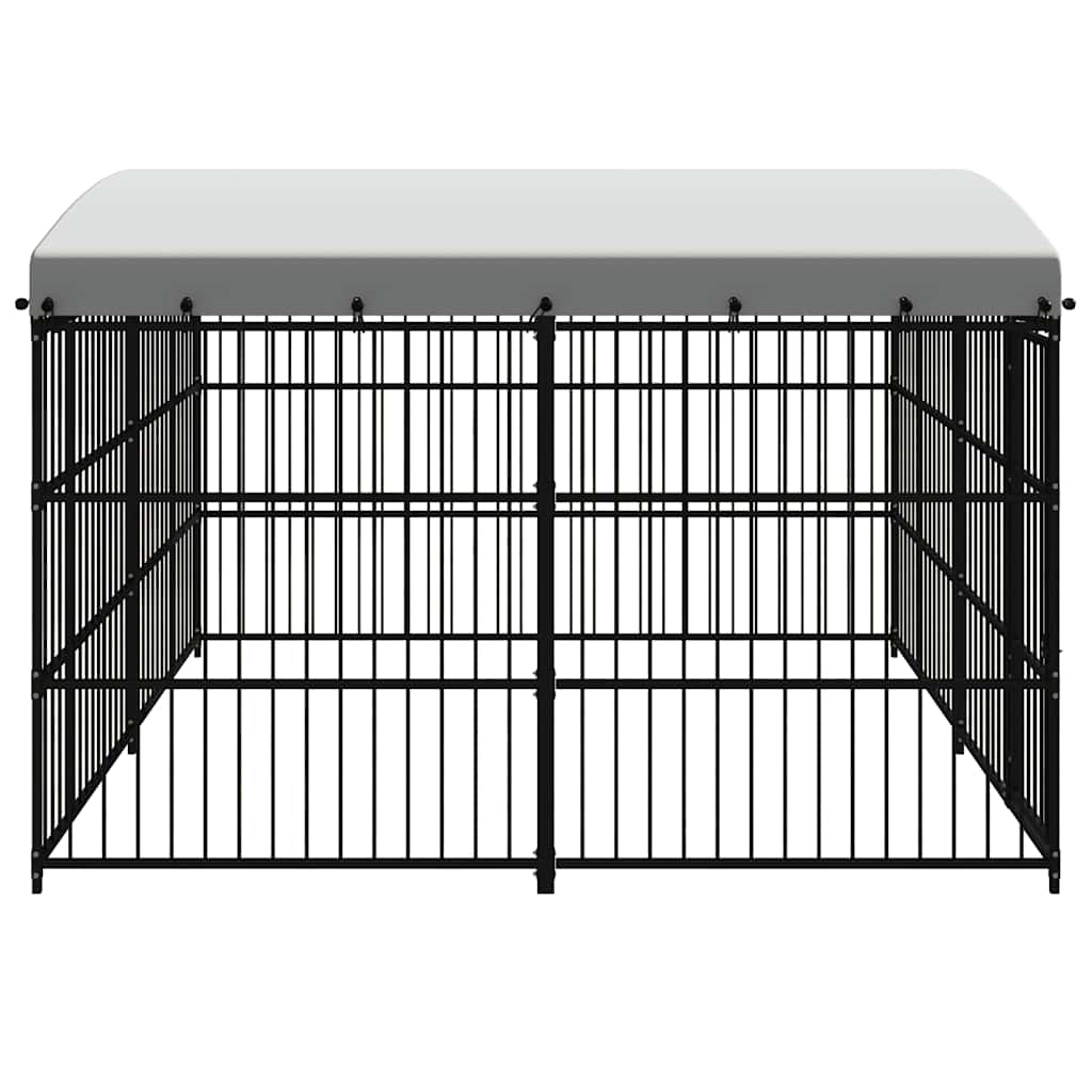 Kültéri kutyakennel tetővel 300 x 300 x 210 cm - Image 4