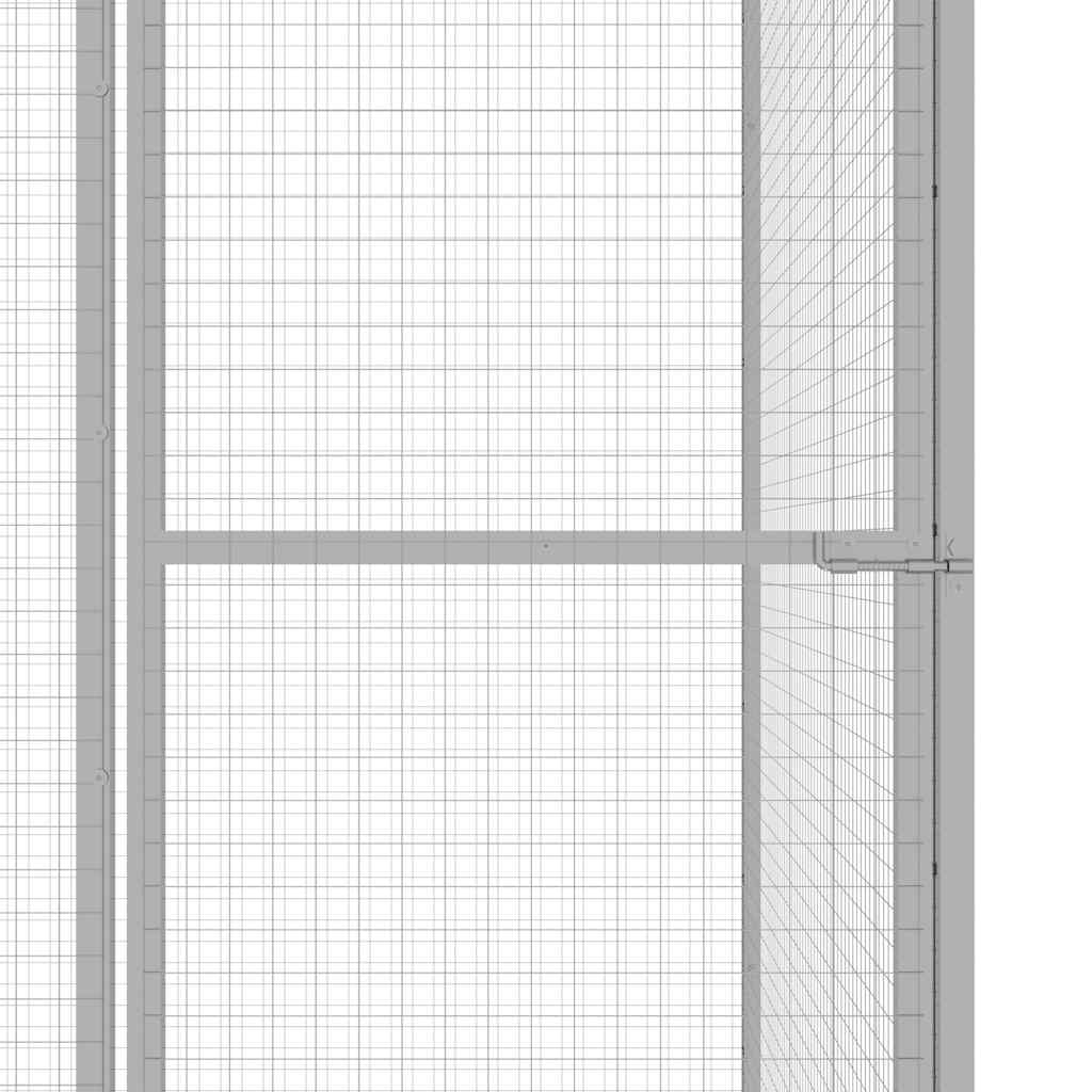 Horganyzott acél macskaketrec 4,5 x 1,5 x 1,5 m - Image 4