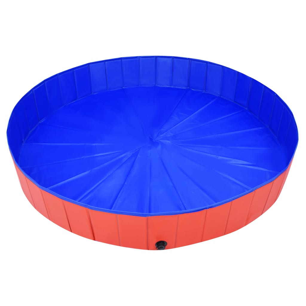 Összehajtható piros PVC kutyamedence 200 x 30 cm - Image 3