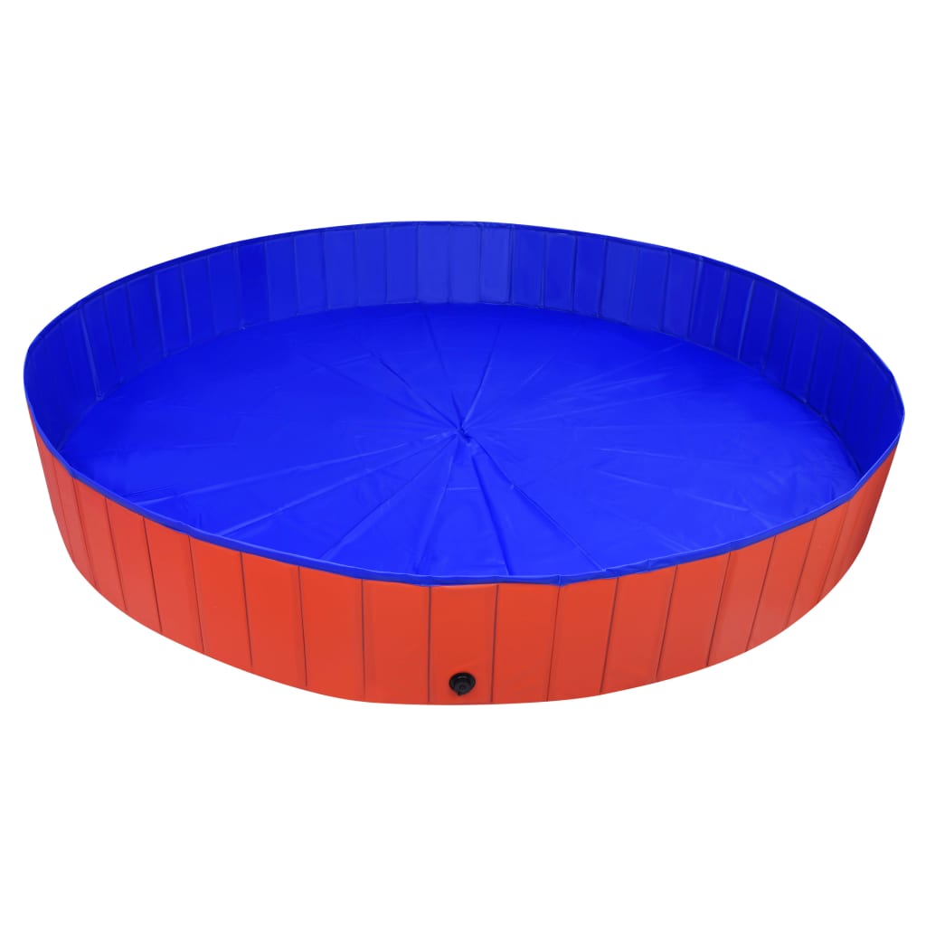 Összehajtható piros PVC kutyamedence 300 x 40 cm - Image 3