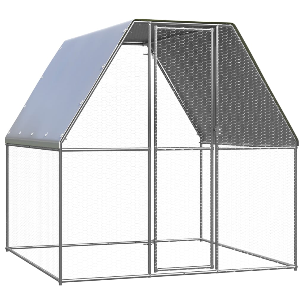 Kültéri horganyzott acél tyúkól 2 x 2 x 2 m