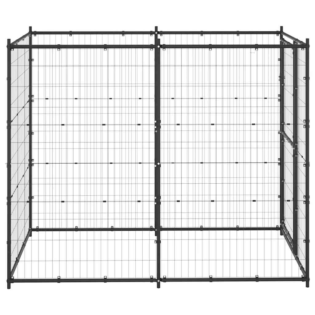Kültéri acél kutyakennel 110 x 220 x 180 cm - Image 4