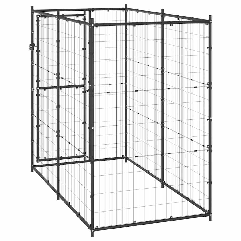 Kültéri acél kutyakennel 110 x 220 x 180 cm - Image 3