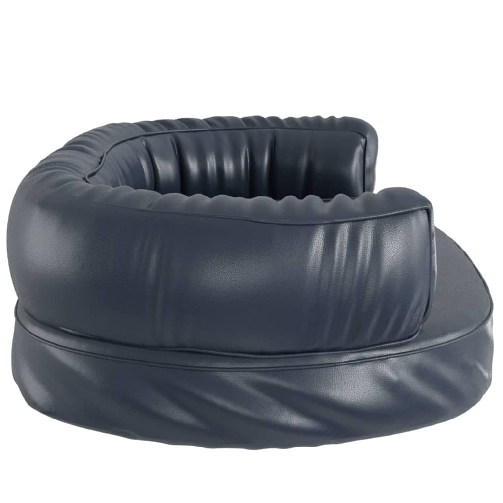 Sötétkék ergonomikus műbőr kutyaágy 75 x 53 cm - Image 4