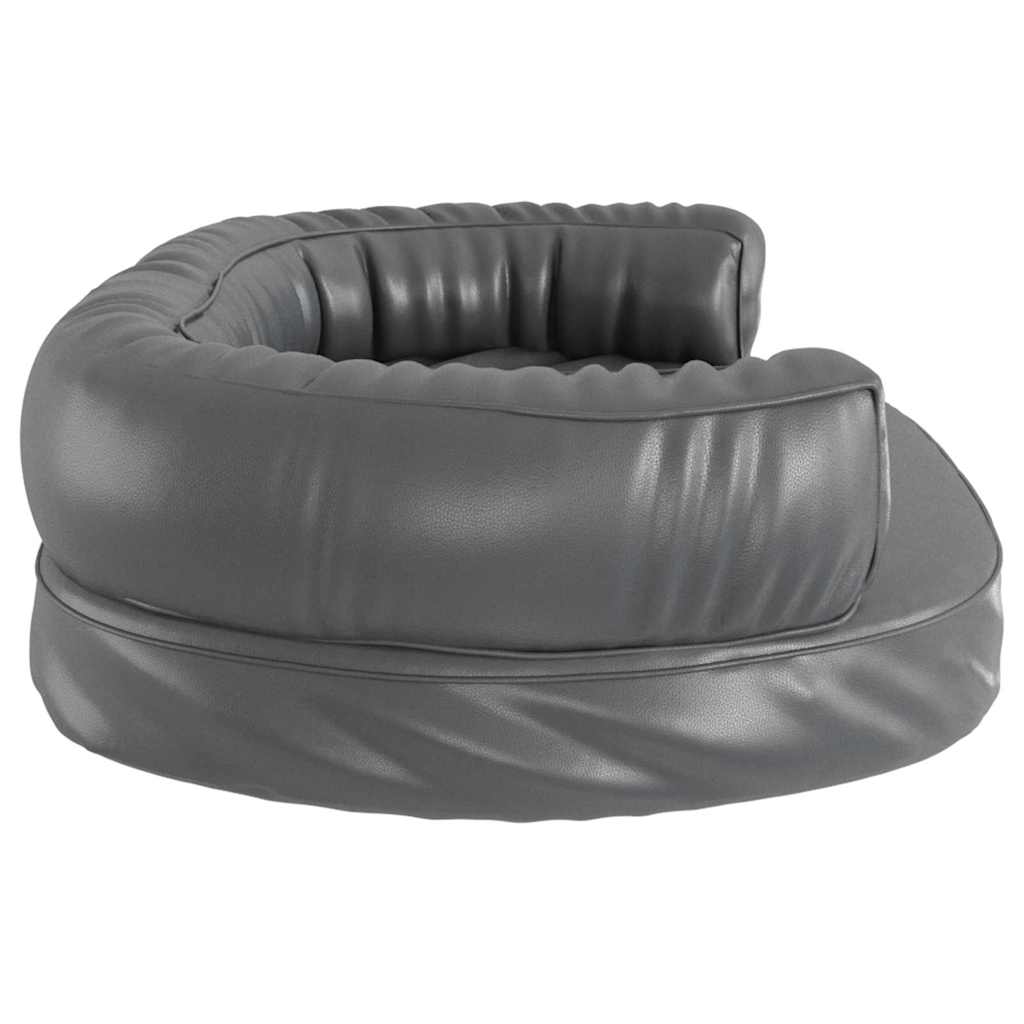 Szürke ergonomikus műbőr kutyaágy 75 x 53 cm - Image 4