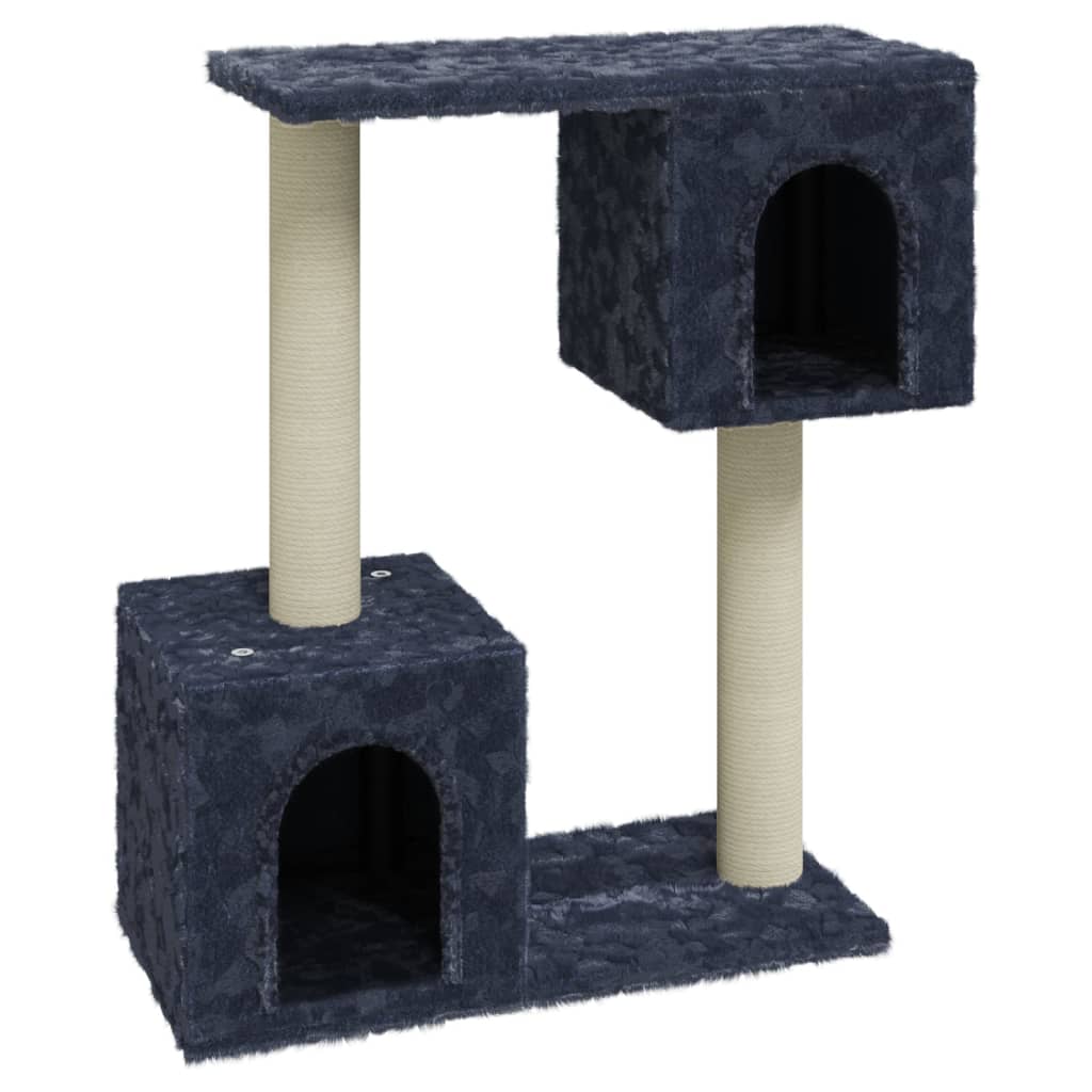 Sötétszürke macskabútor szizál kaparófákkal 60 cm - Image 2