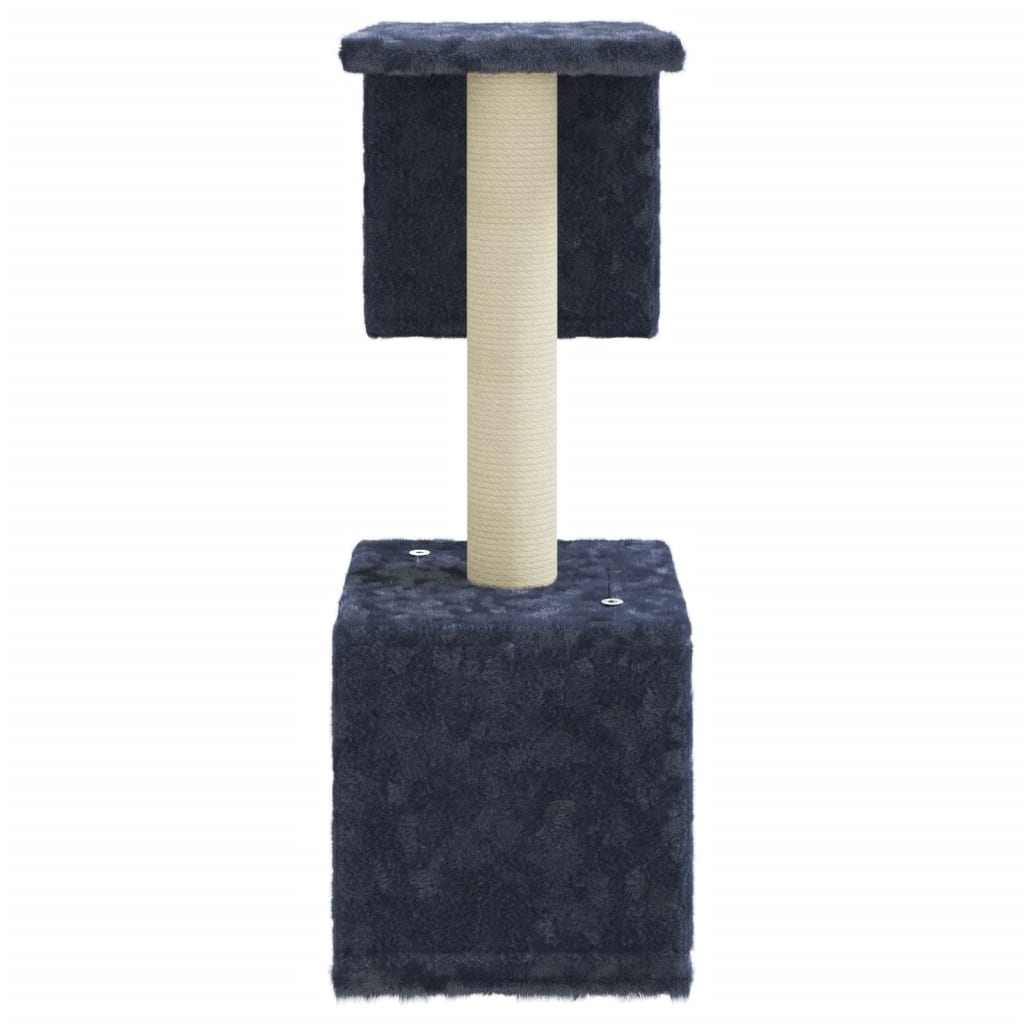 Sötétszürke macskabútor szizál kaparófákkal 60 cm - Image 3