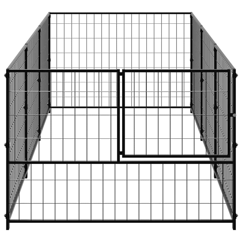 Fekete acél kutyakennel 3 m² - Image 4