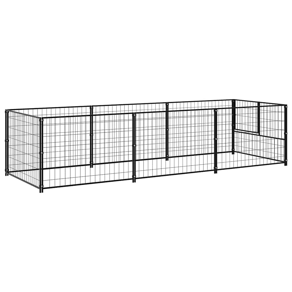 Fekete acél kutyakennel 3 m² - Image 5
