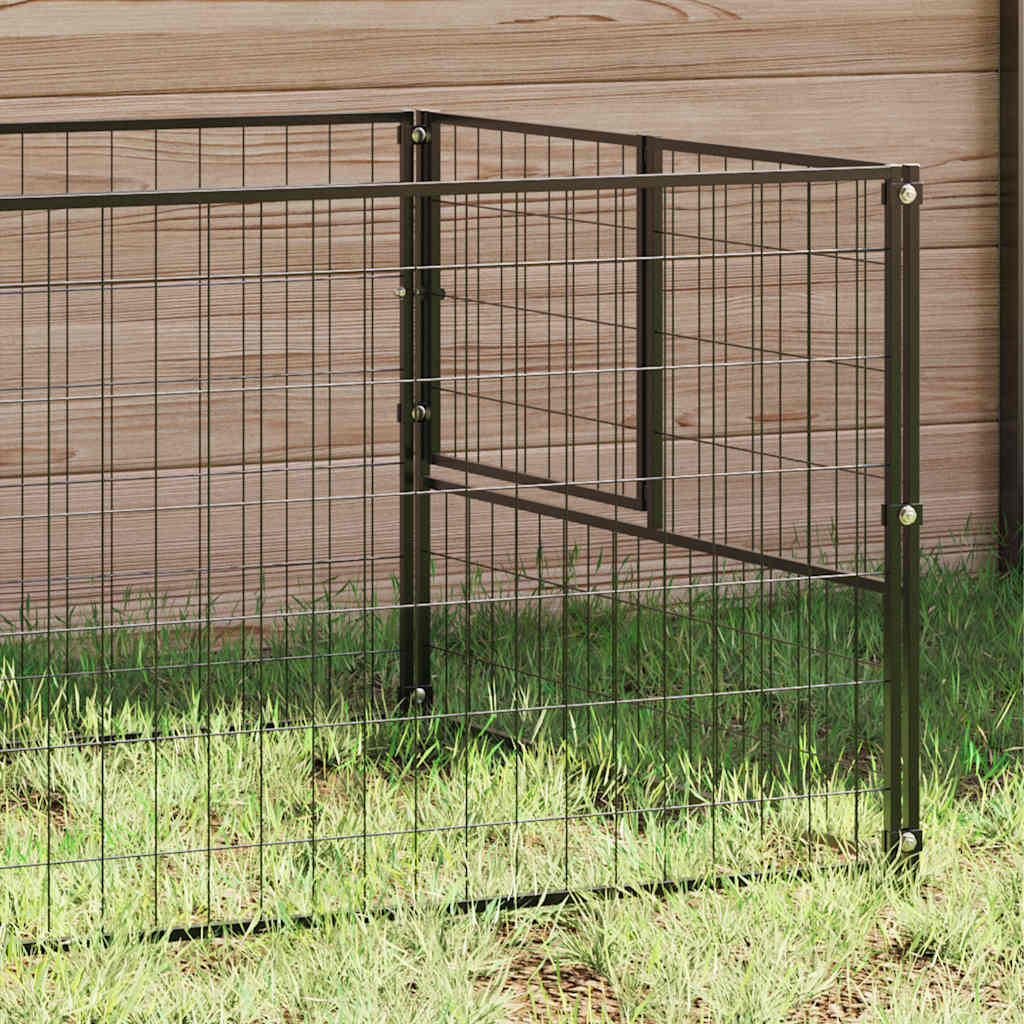 Fekete acél kutyakennel 5 m² - Image 3