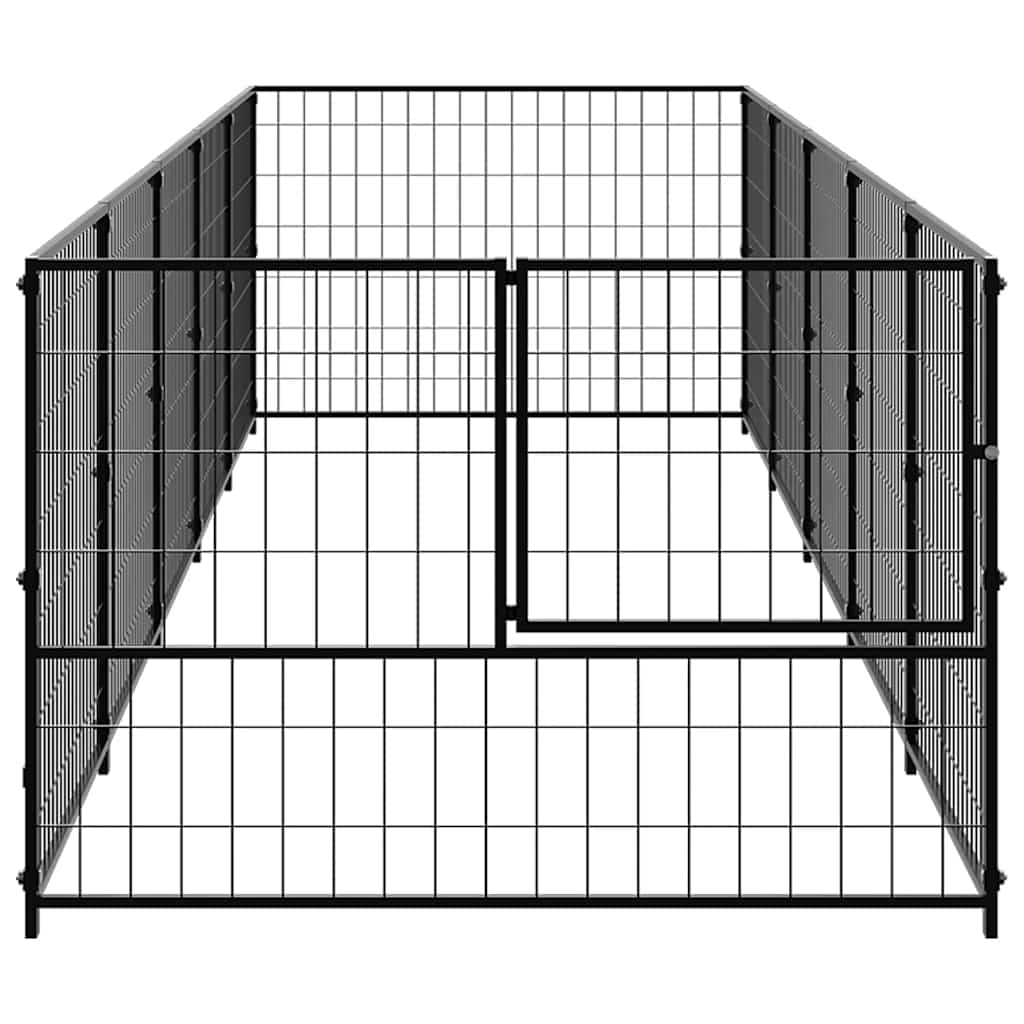 Fekete acél kutyakennel 5 m² - Image 4