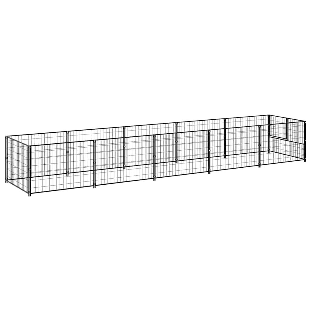 Fekete acél kutyakennel 5 m² - Image 5