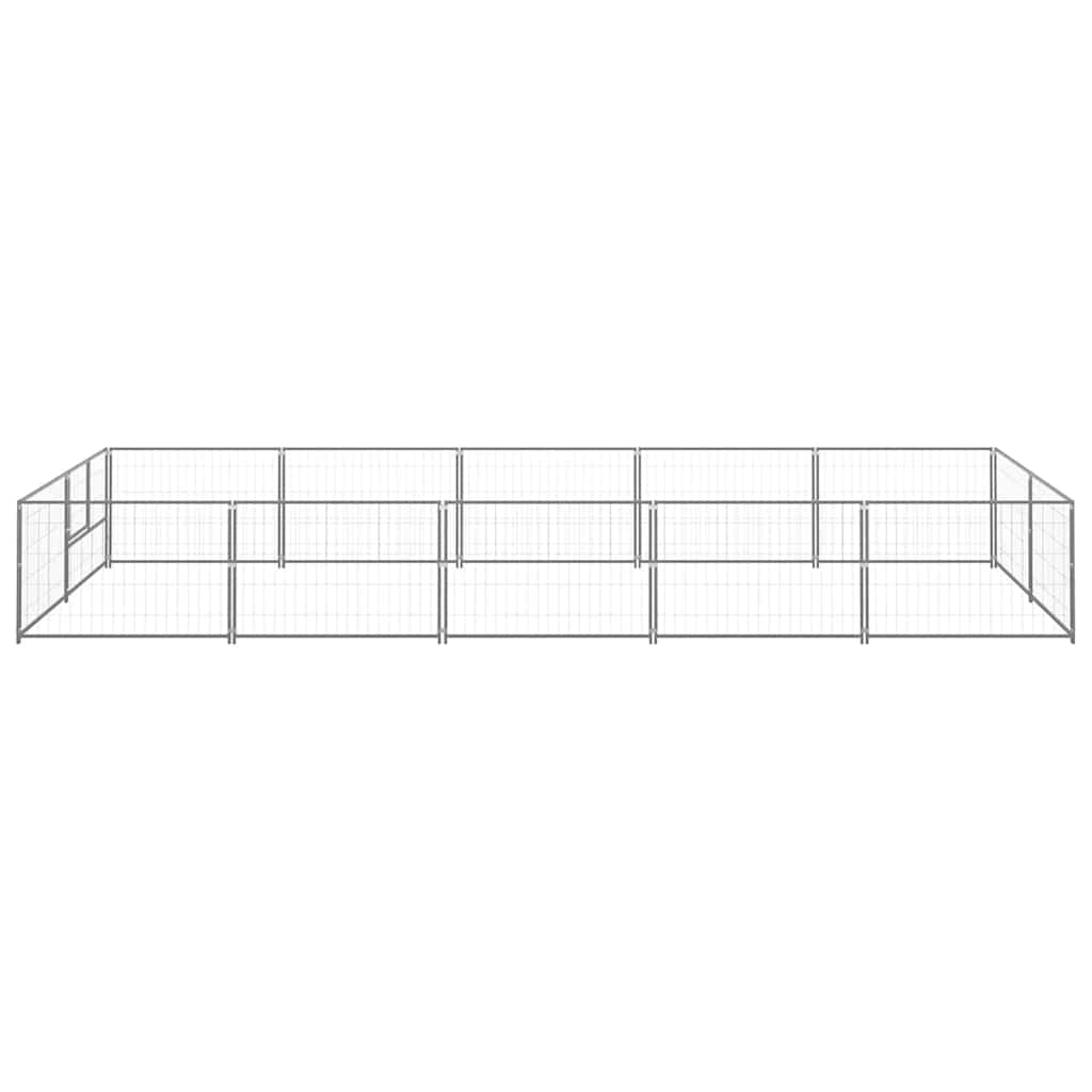 Ezüstszínű acél kutyakennel 10 m² - Image 4