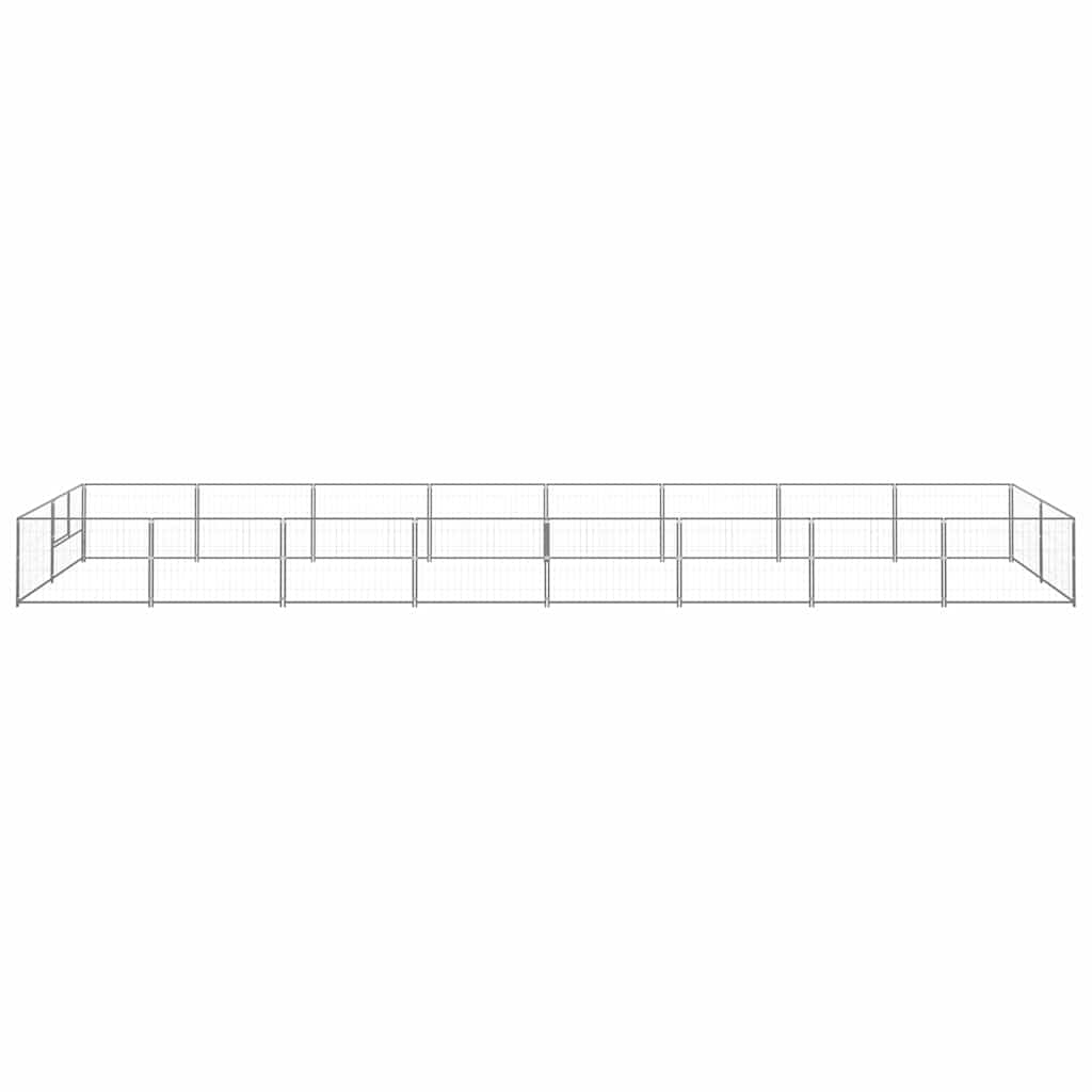 Ezüstszínű acél kutyakennel 16 m² - Image 4
