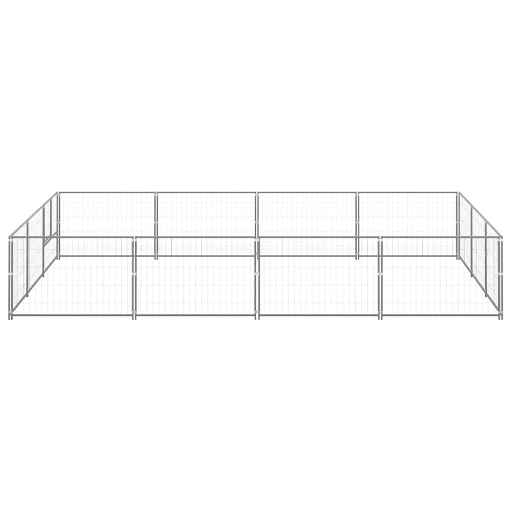 Ezüstszínű acél kutyakennel 12 m² - Image 3