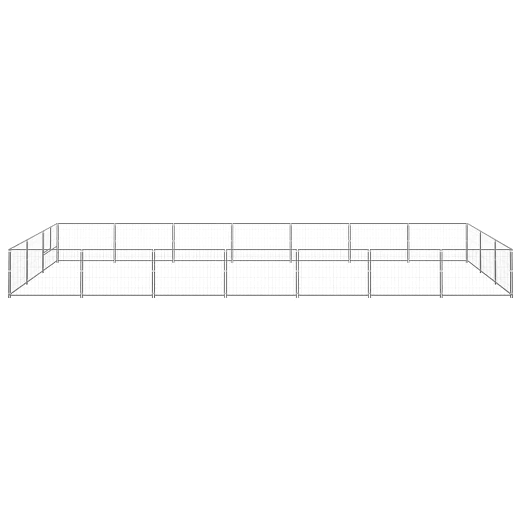 Ezüstszínű acél kutyakennel 21 m² - Image 4