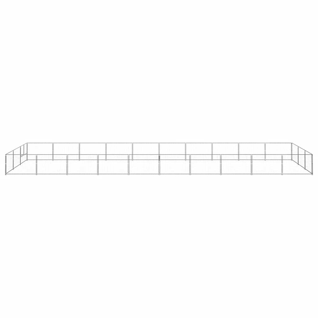 Ezüstszínű acél kutyakennel 30 m² - Image 4