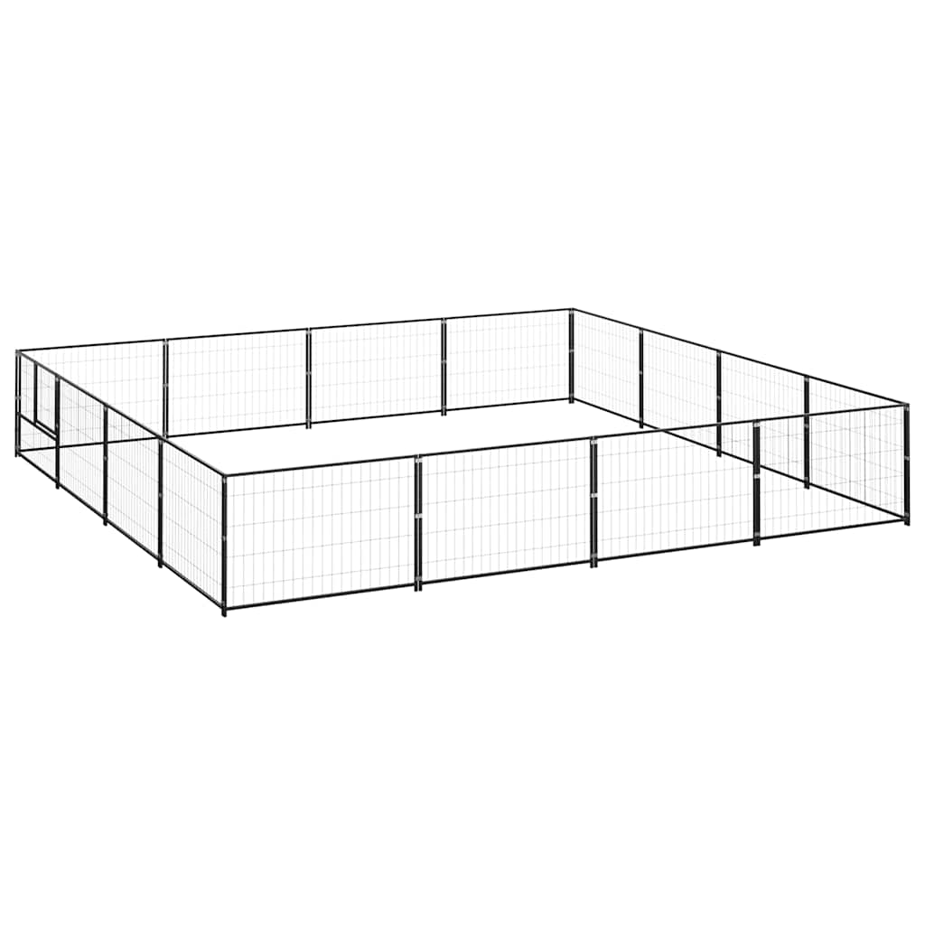 Fekete acél kutyakennel 16 m² - Image 2