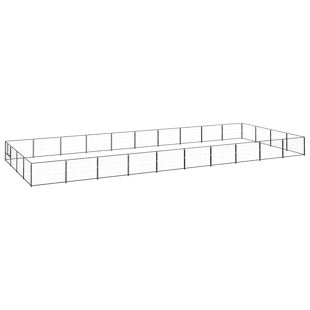 Fekete acél kutyakennel 40 m² - Image 2