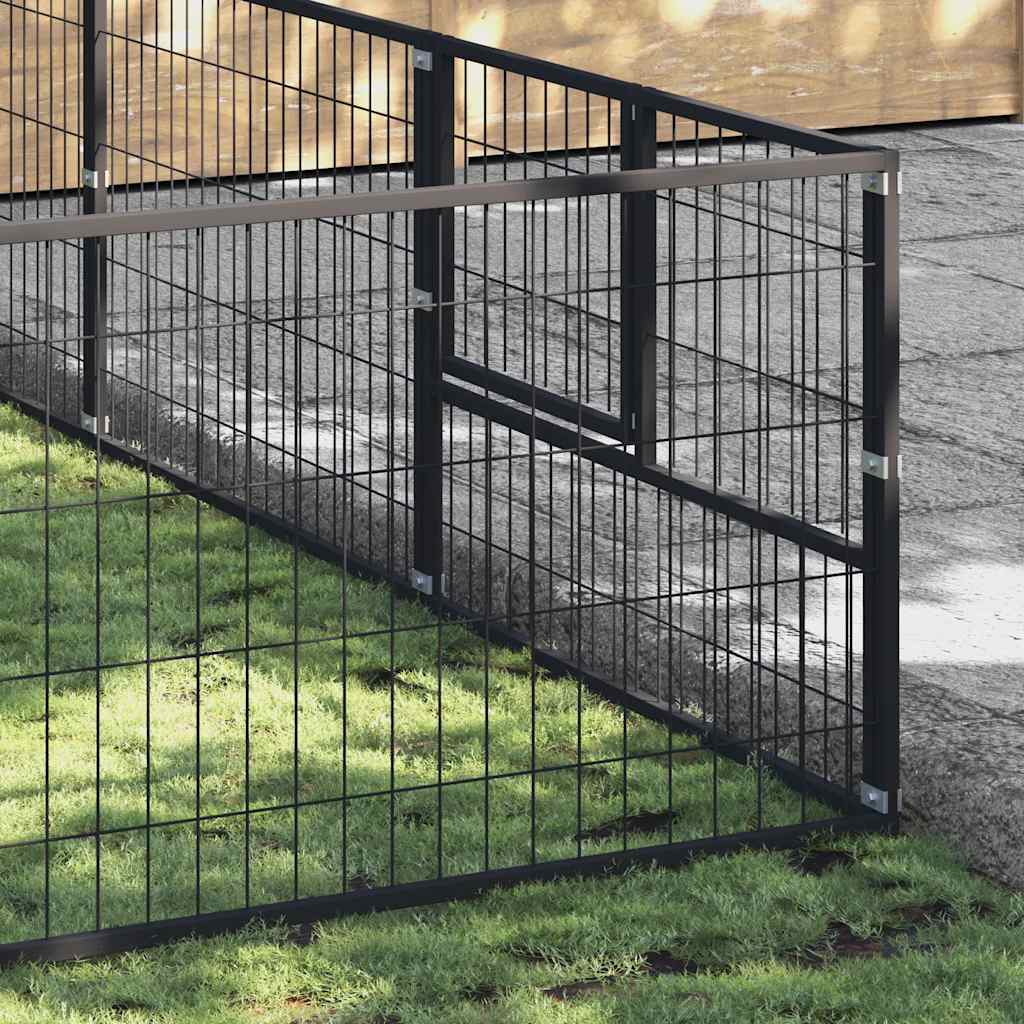 Fekete acél kutyakennel 40 m² - Image 3