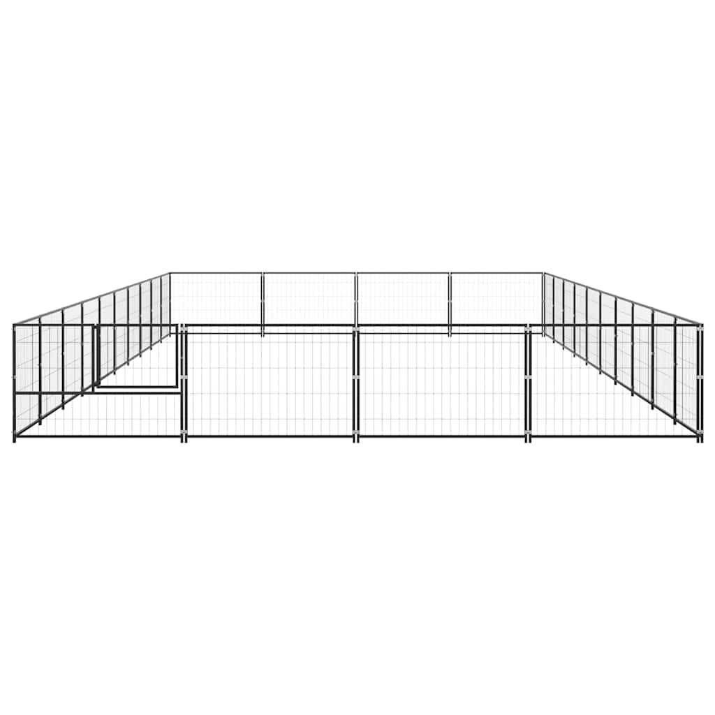 Fekete acél kutyakennel 40 m² - Image 5