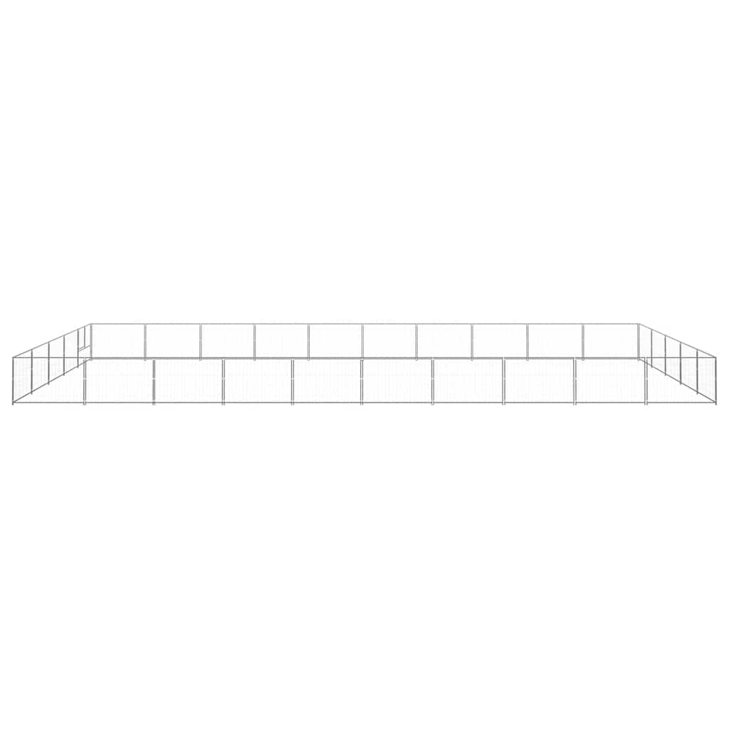 Ezüstszínű acél kutyakennel 50 m² - Image 4