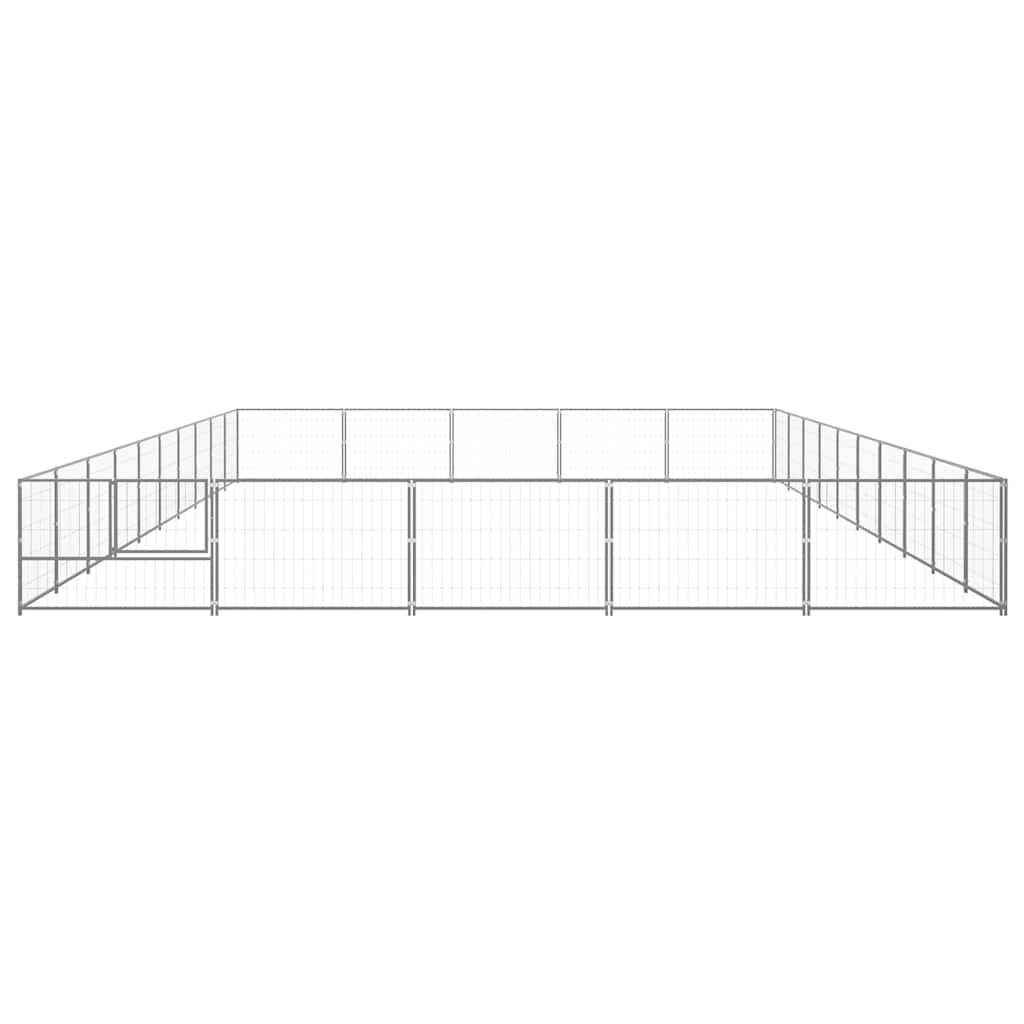 Ezüstszínű acél kutyakennel 50 m² - Image 5