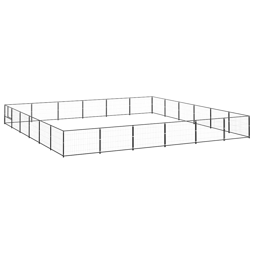 Fekete acél kutyakennel 36 m² - Image 2