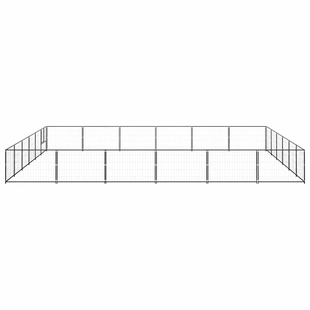Fekete acél kutyakennel 36 m² - Image 4