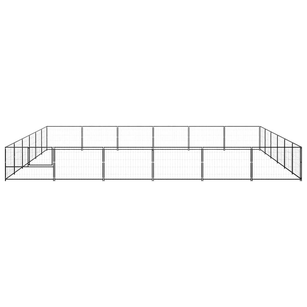 Fekete acél kutyakennel 36 m² - Image 5
