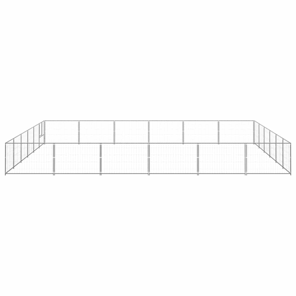 Ezüstszínű acél kutyakennel 36 m² - Image 4