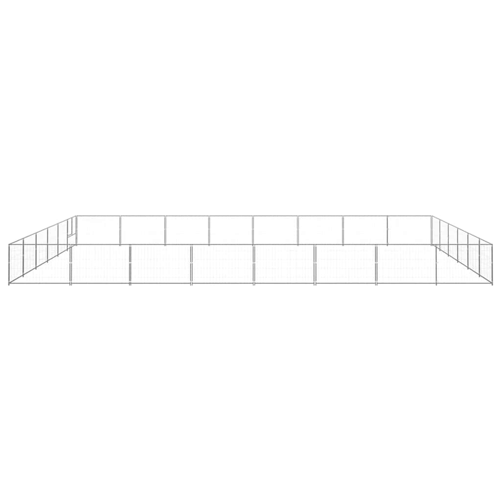 Ezüstszínű acél kutyakennel 48 m² - Image 4