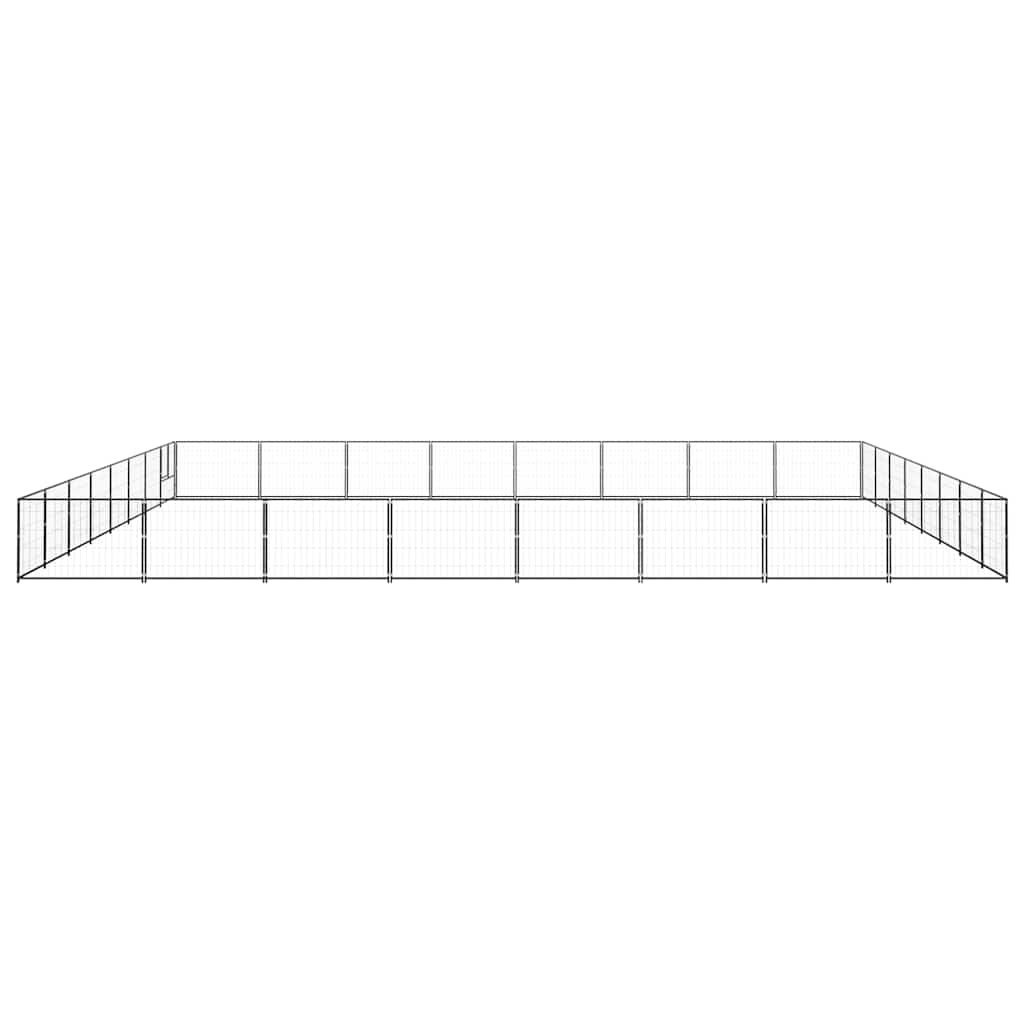 Fekete acél kutyakennel 64 m² - Image 4