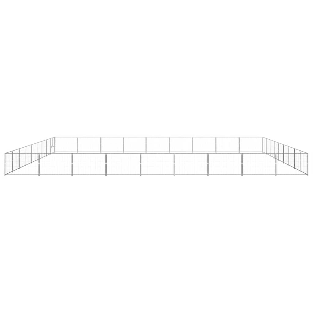 Ezüstszínű acél kutyakennel 81 m² - Image 4