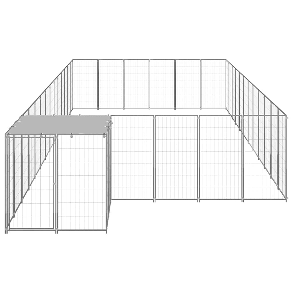 Ezüstszínű acél kutyakennel 22,99 m² - Image 3