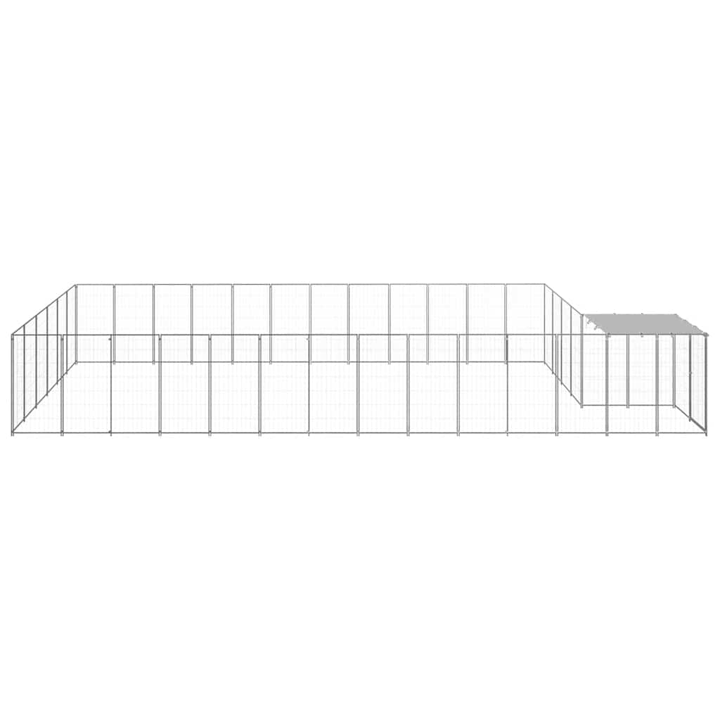 Ezüstszínű acél kutyakennel 22,99 m² - Image 4