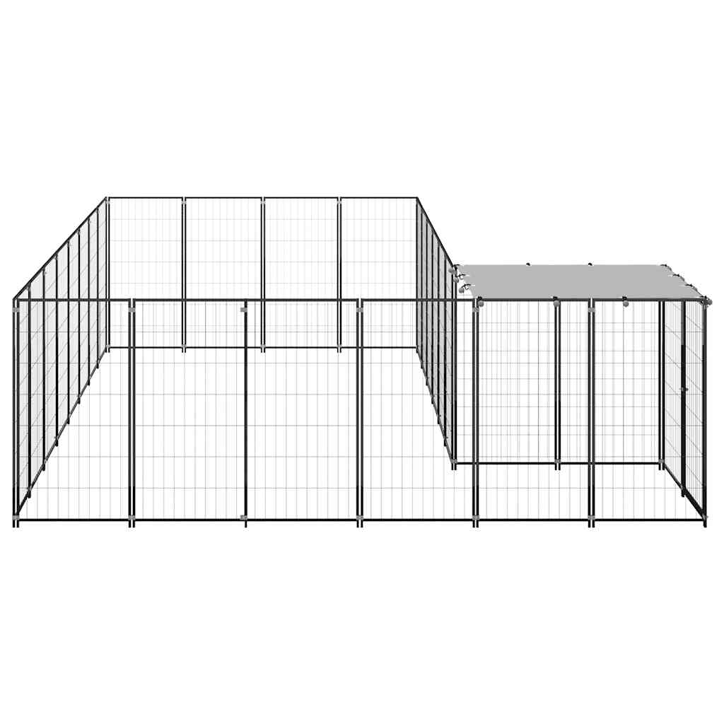 Fekete acél kutyakennel 10,89 m² - Image 4
