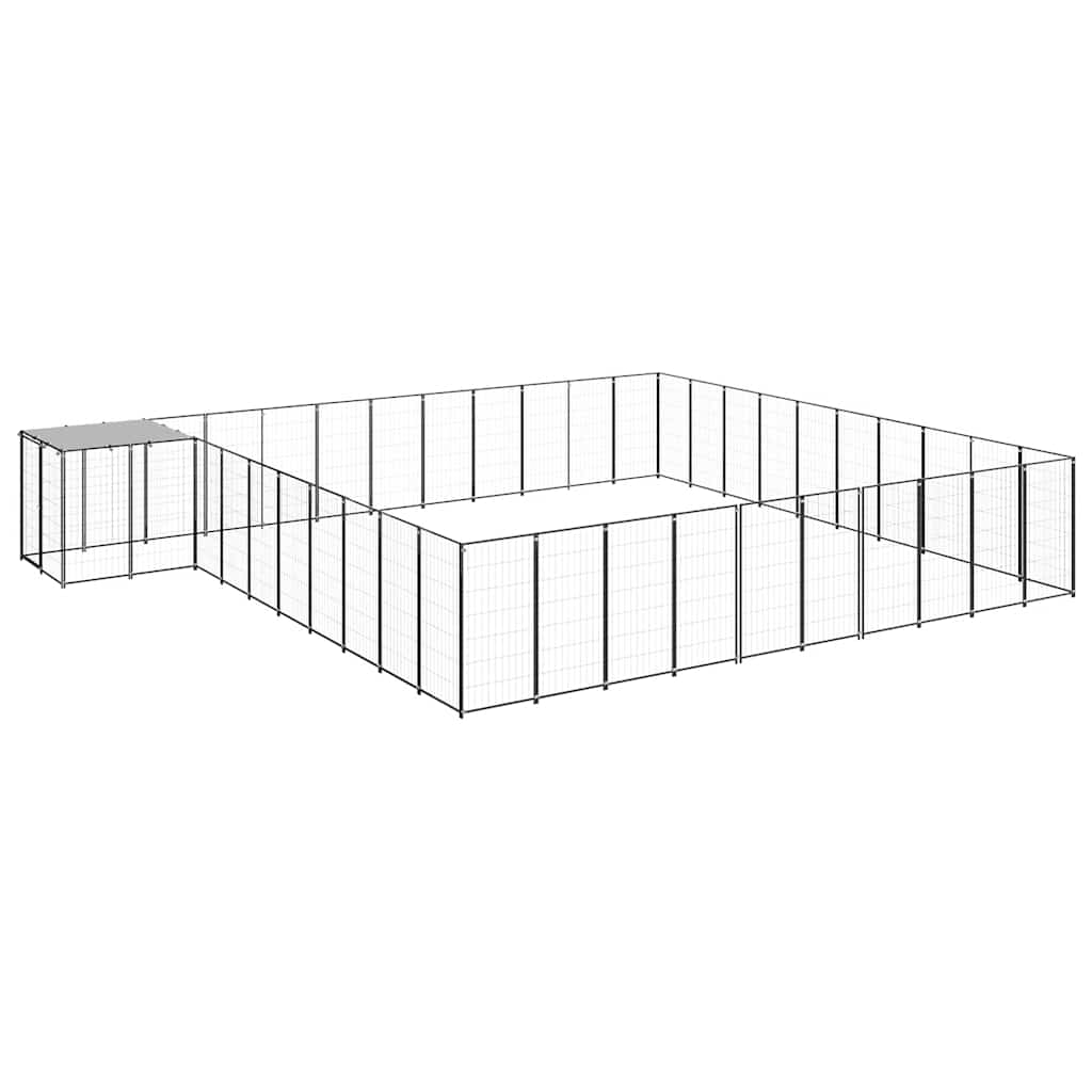 Fekete acél kutyakennel 31,46 m² - Image 2